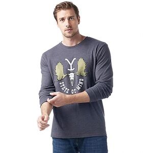 YELLOWSTONE X WRANGLER MEN'S STATE OF MIND CHARCOAL